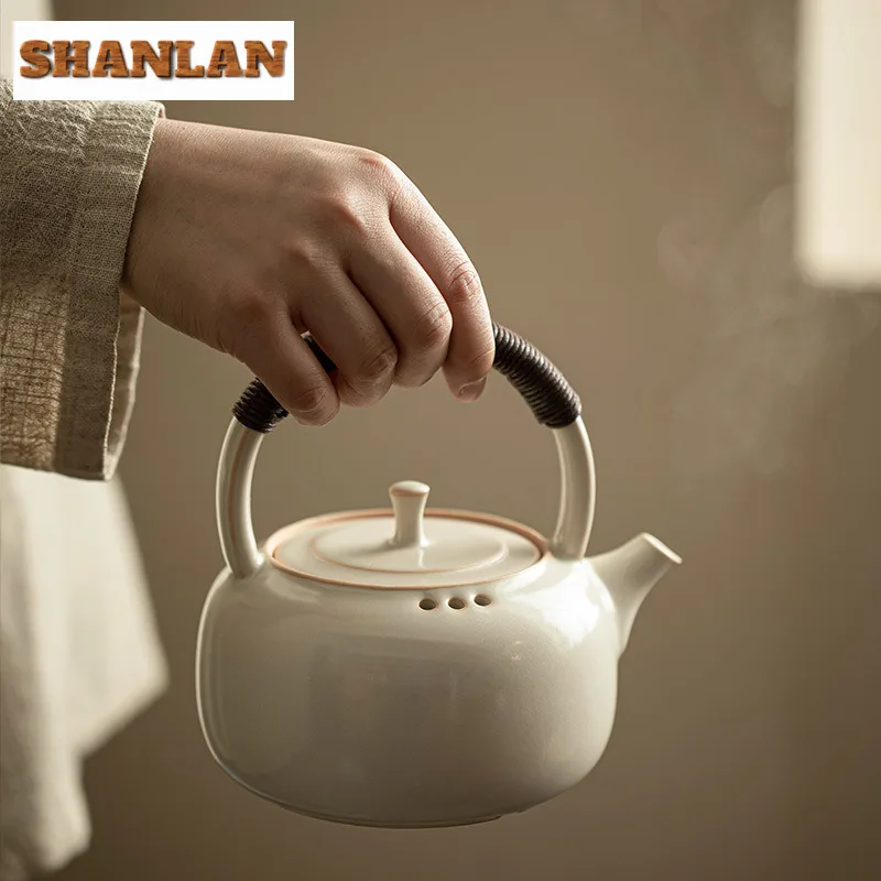 

630 мл газированный чайник с петлей и ручкой для кипящей воды, большая емкость, горшок для приготовления чая, бытовой чайник для здорового чая, аксессуары для набора чая