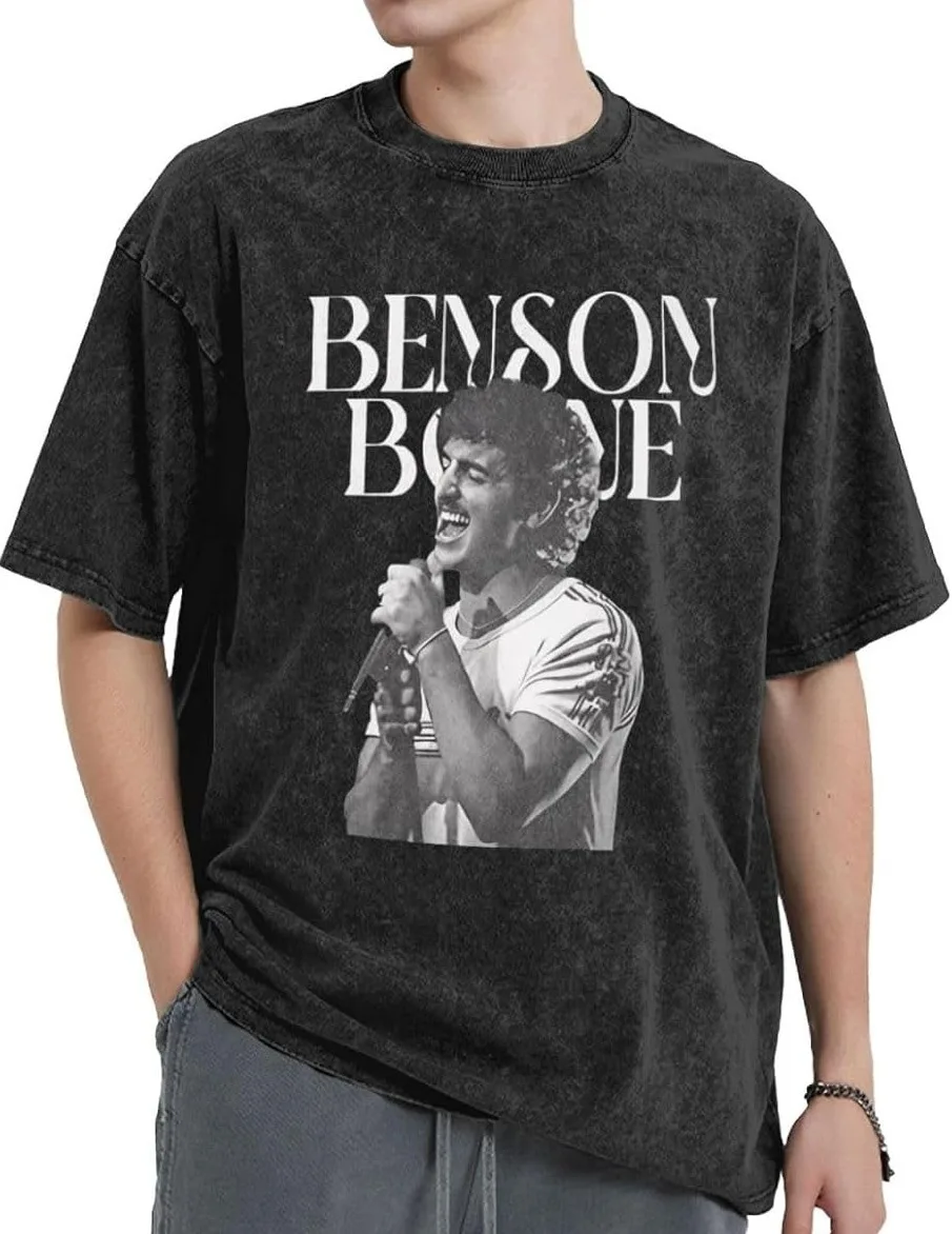 

Benson Boone T-Shirts Merch Summer Unisex Fashion Casual Short Sleeve Tee Streetwear HipHop Vintage Wash Cotton T-shirts