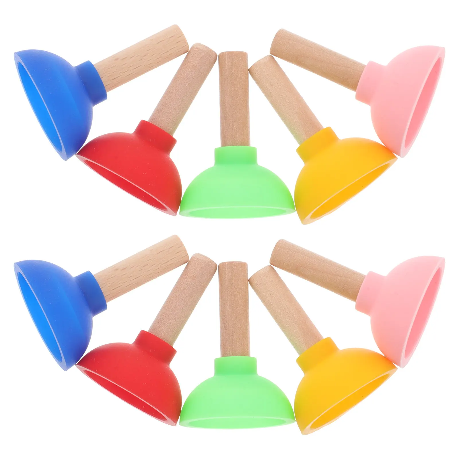 10Pcs Magic Props Mini Colorful Plungers Unique Card Finding Tool Funny Magician Accessory Plunger Sucker Bathtub Plunger