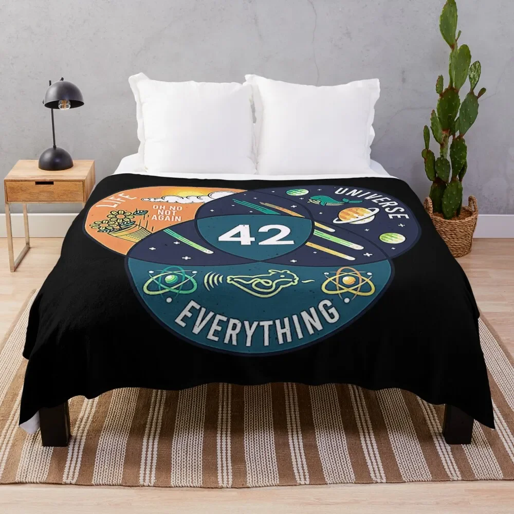 

42 Answer to Life Universe and Everything Throw Blanket Cozy Throw Blanket Birthday Gift for Him Her