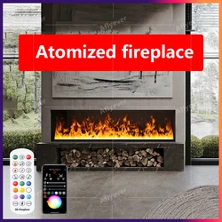 Chimenea atomizadora 3D multicolor, decoración de chimenea del hogar, humidificadores de vapor electrónicos, simulan chimeneas incrustadas de llama