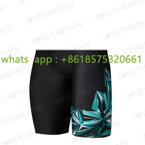 Mens Swimsuit Jammer Swimming Trunks Endurance Athletic Training Swimwear Racing Shorts Quick Dry Beach Tights Surf Swim Jammers