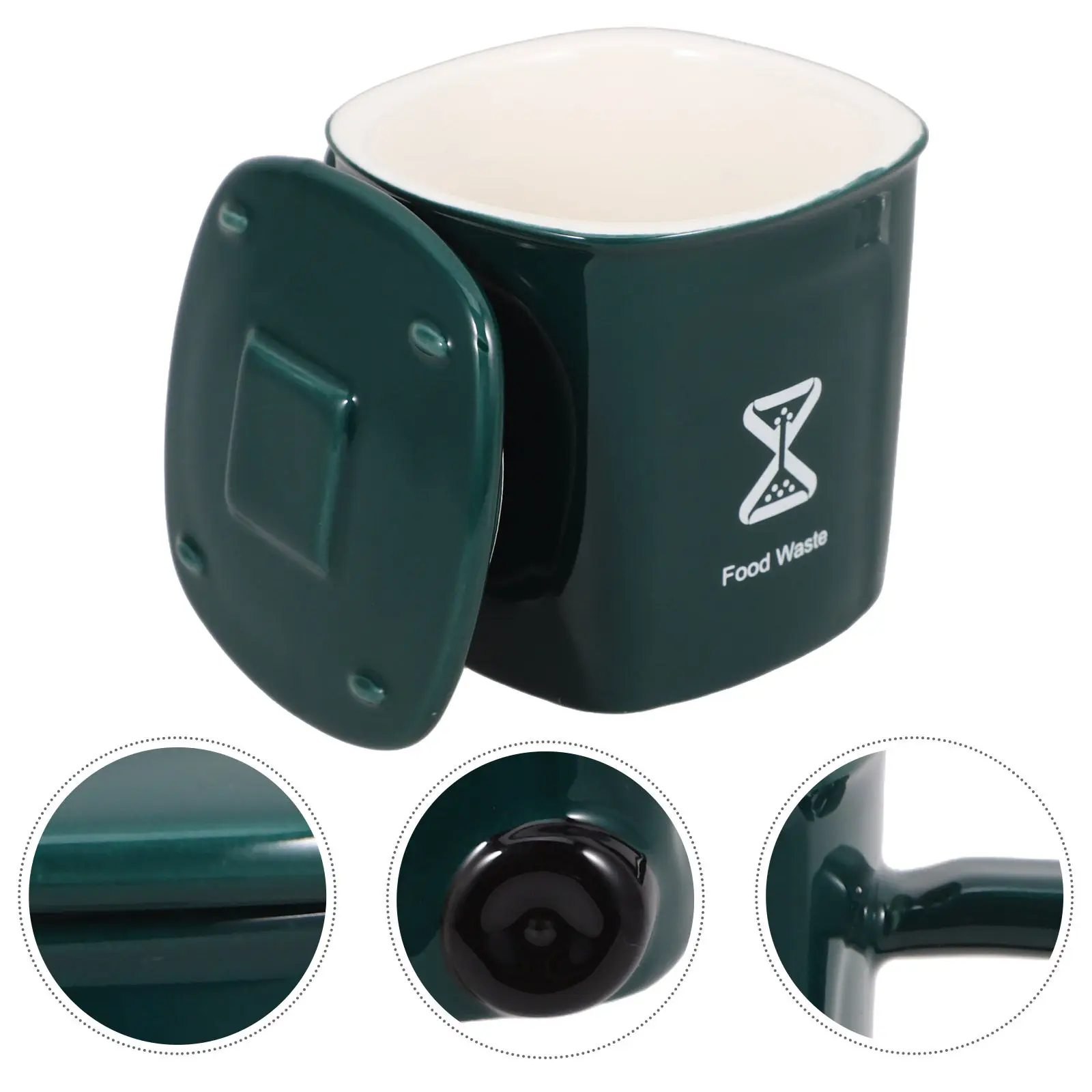 

Creative Ceramic Trash Can Mug 12Oz Unique Dual Function Coffee Tea Cup for Home Office Desk Decor Gift Idea for Friends Family