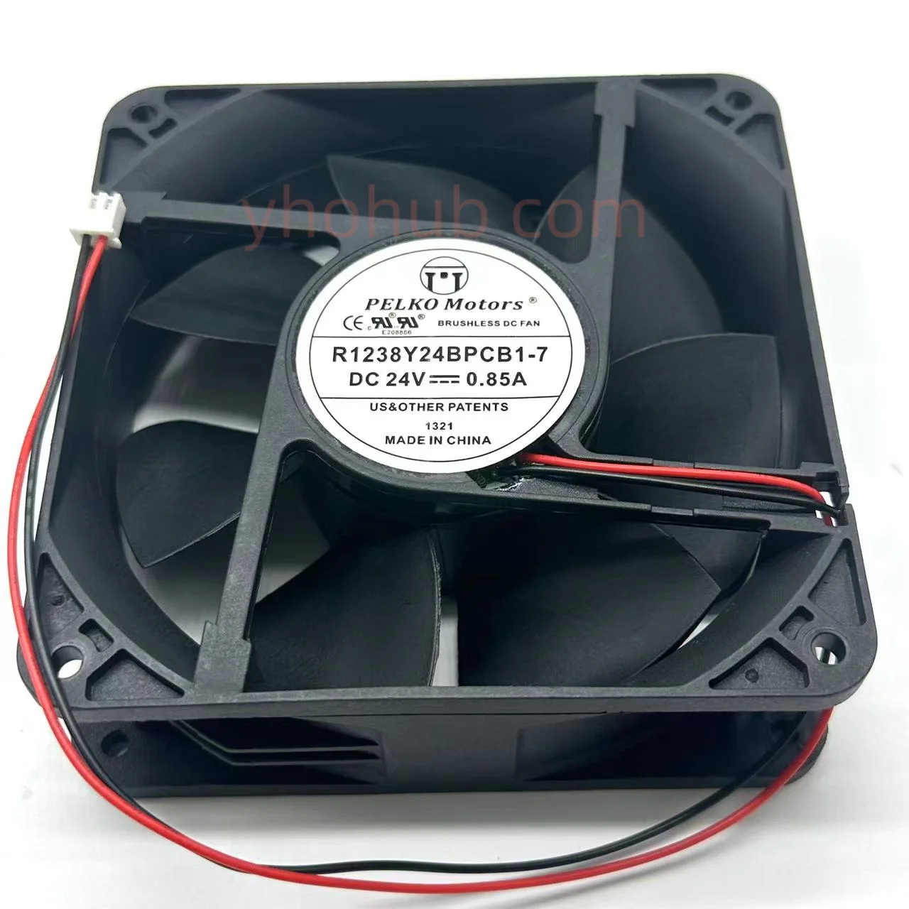 

PELKK Motors R1238Y24BPCB1-7 DC 24V 0.85A 120x120x38mm 2-Wire Server Cooling Fan