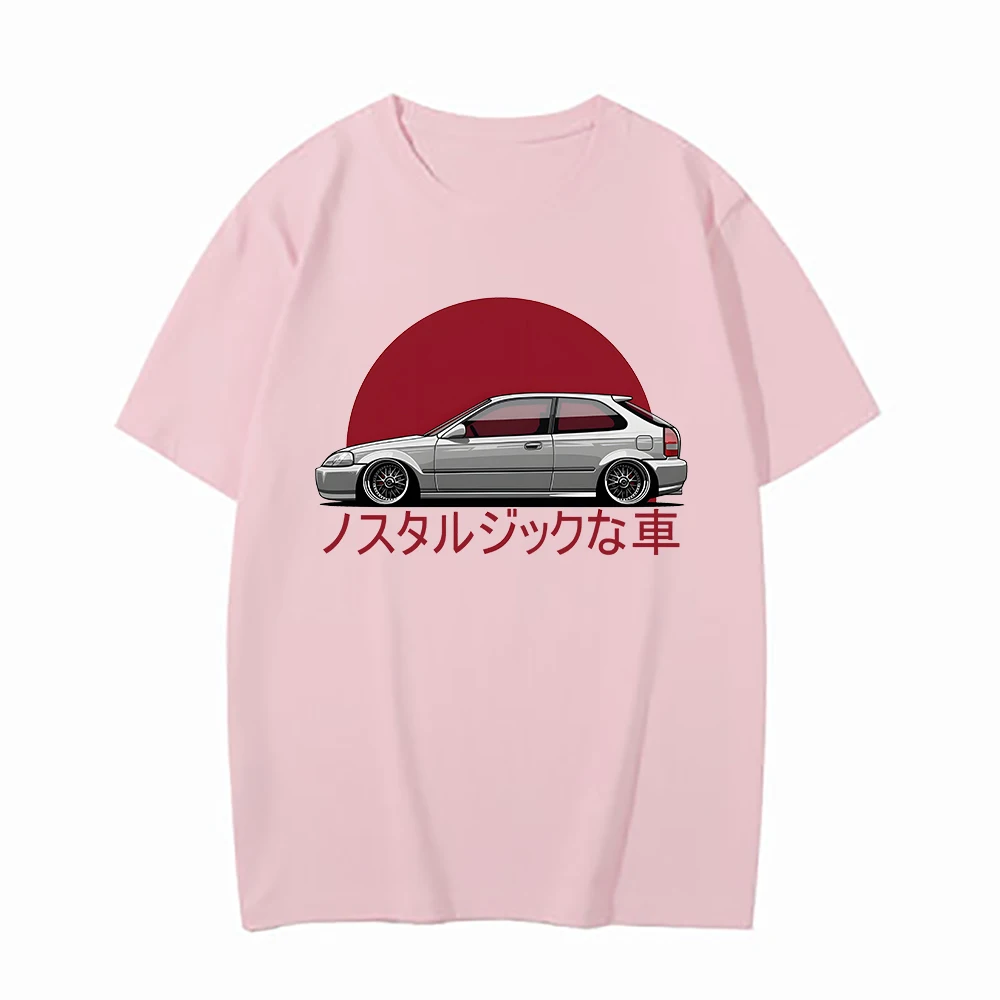 Jdm Car T Shirt Men Guy Large O-Neck High Quality Women Graphic Tshirts Harajuku New Arrival Cool Automotive Japanese Streetwear