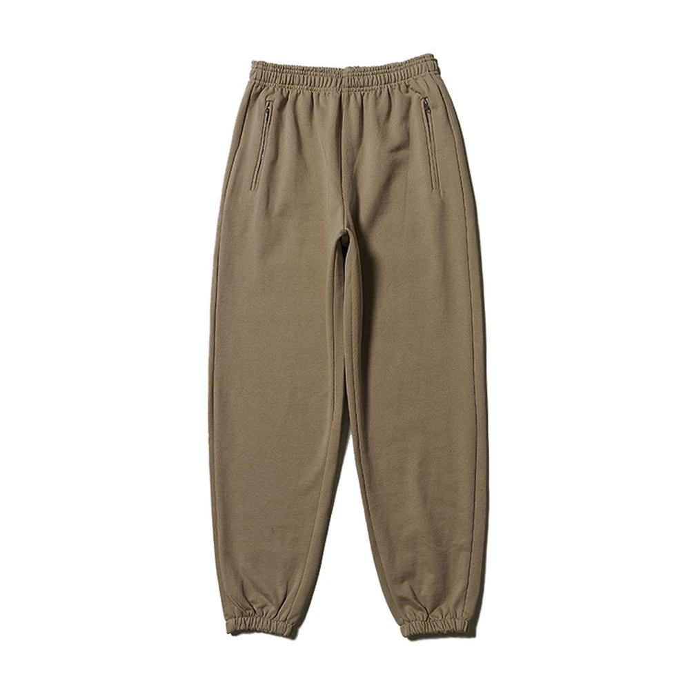 Mens Cotton Sport Pants Hip Hop Joggers Thick Style Dark Grey Black Loose Running Kanye Trousers Training West Sweatpants