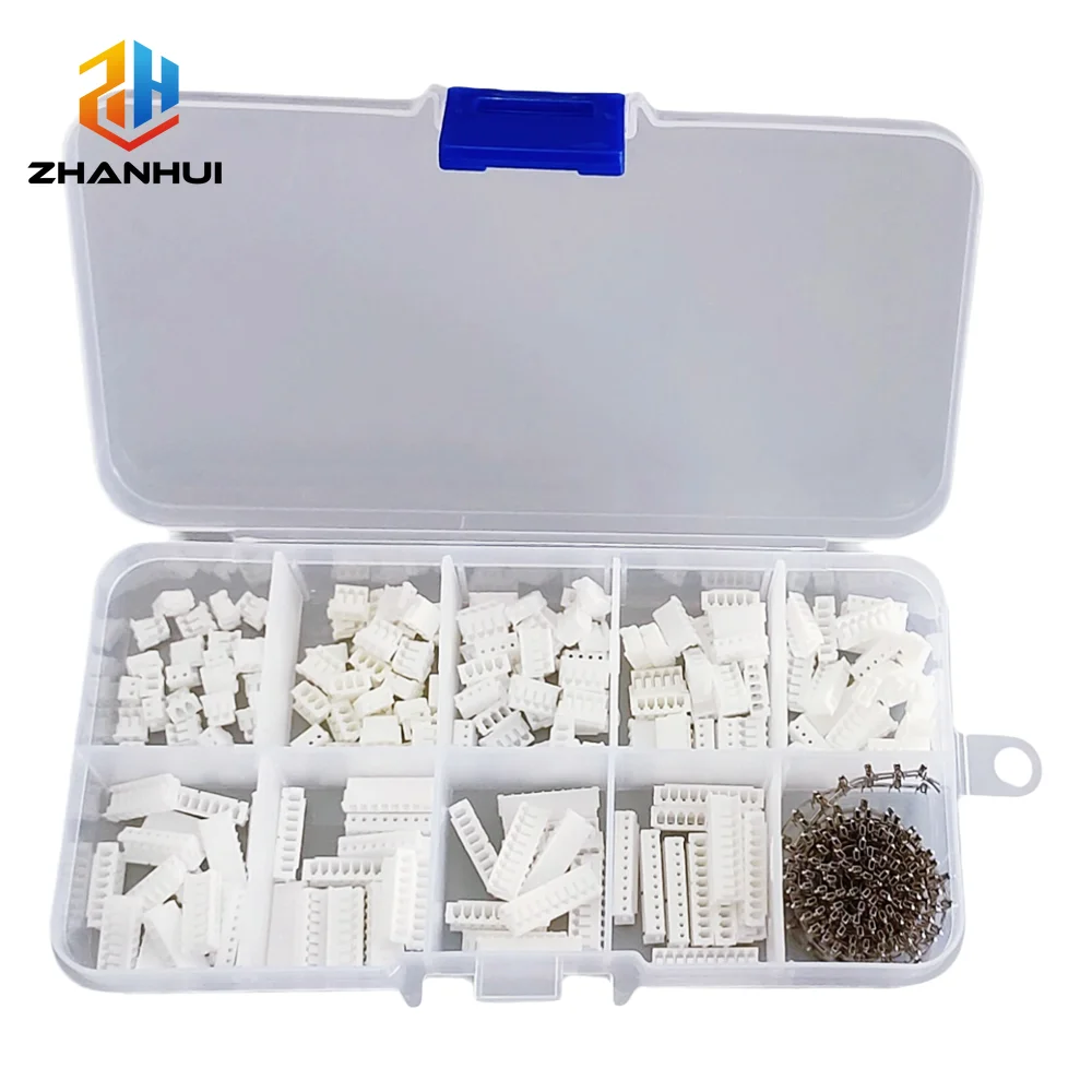 430Pcs/Box JST ZH 1.5mm Pitch Connector Kit - 2-10Pin Plastic Shell Crimp Terminal for Micro Electronics