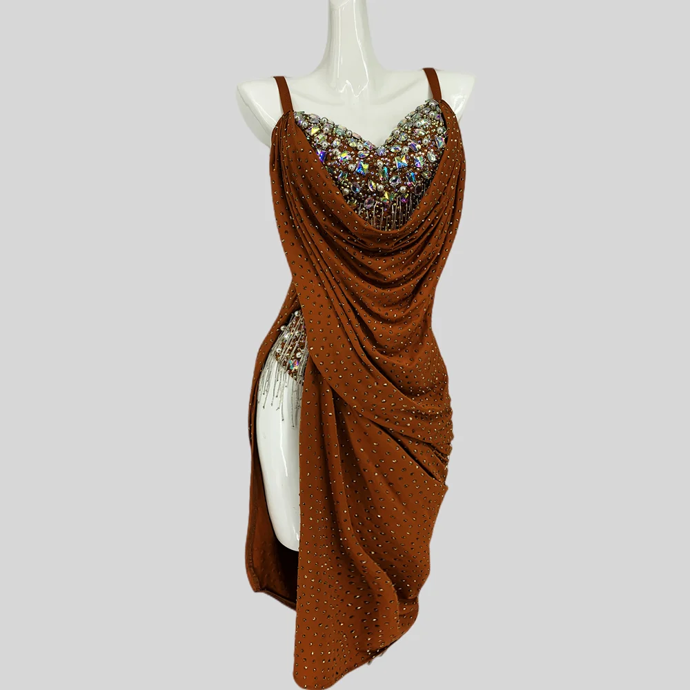 

Advanced Rumba Samba Cha Cha Latin Skirt Women New Design Latin Dance Skirt Adult Professional Latin Dance Skirt