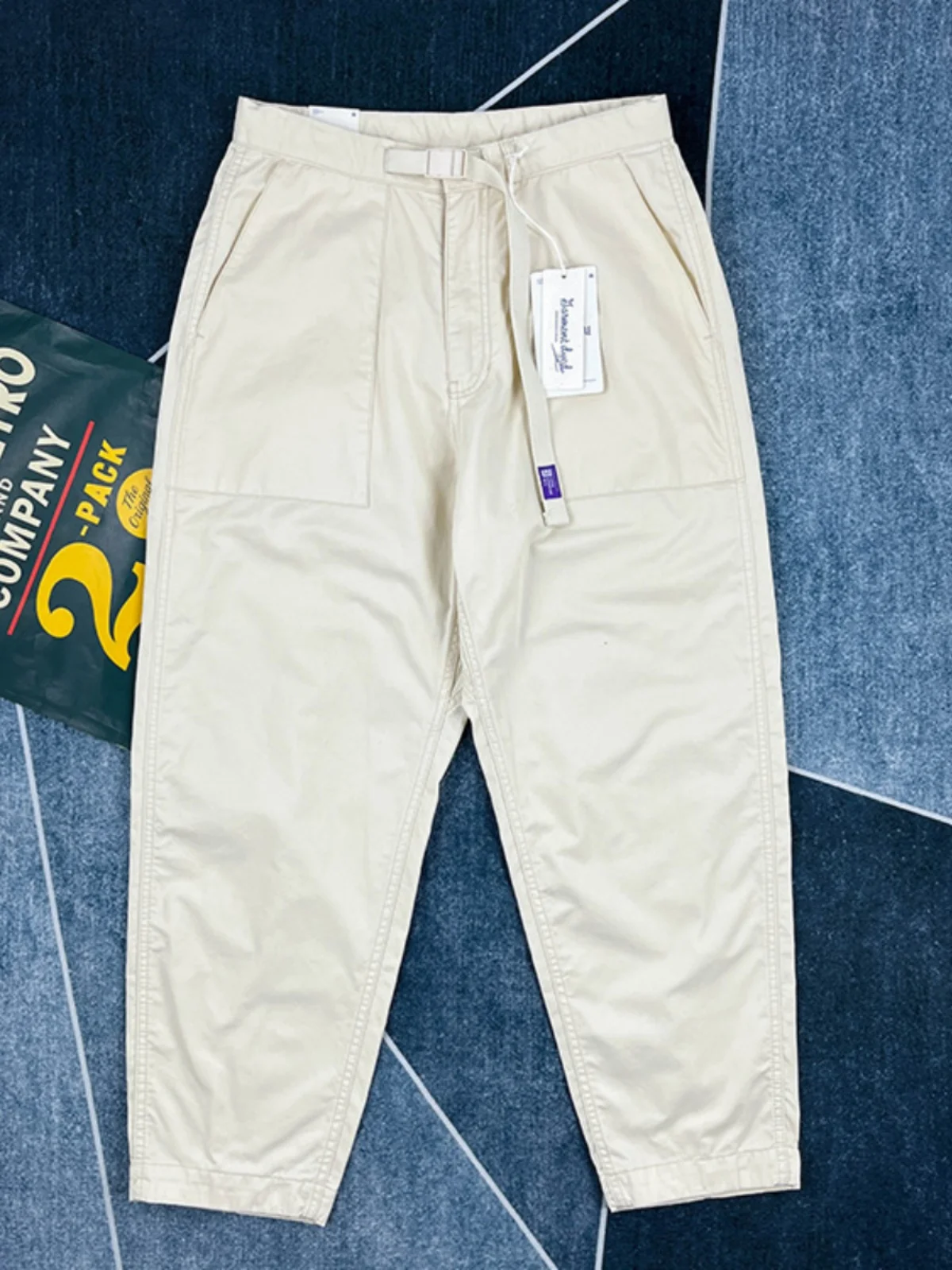 

Мужские летние тонкие свободные брюки из чистого хлопка, широкие, в стиле американского ретро и японского тренда