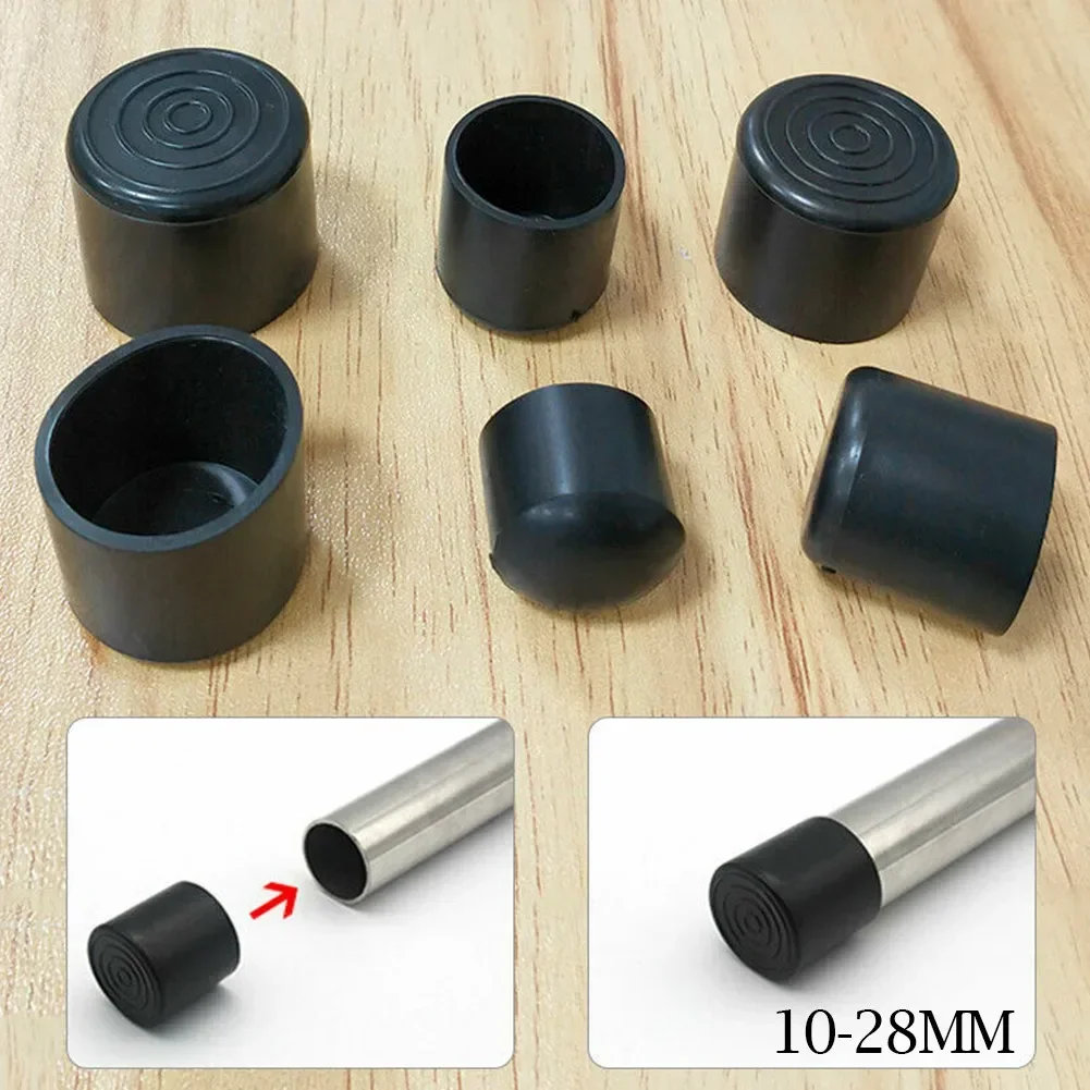Living Room Chair Leg Cap Table Feet Protector 20pcs Accessories Anti Scratch Anti-Slip Black Covers Ferrules Furniture