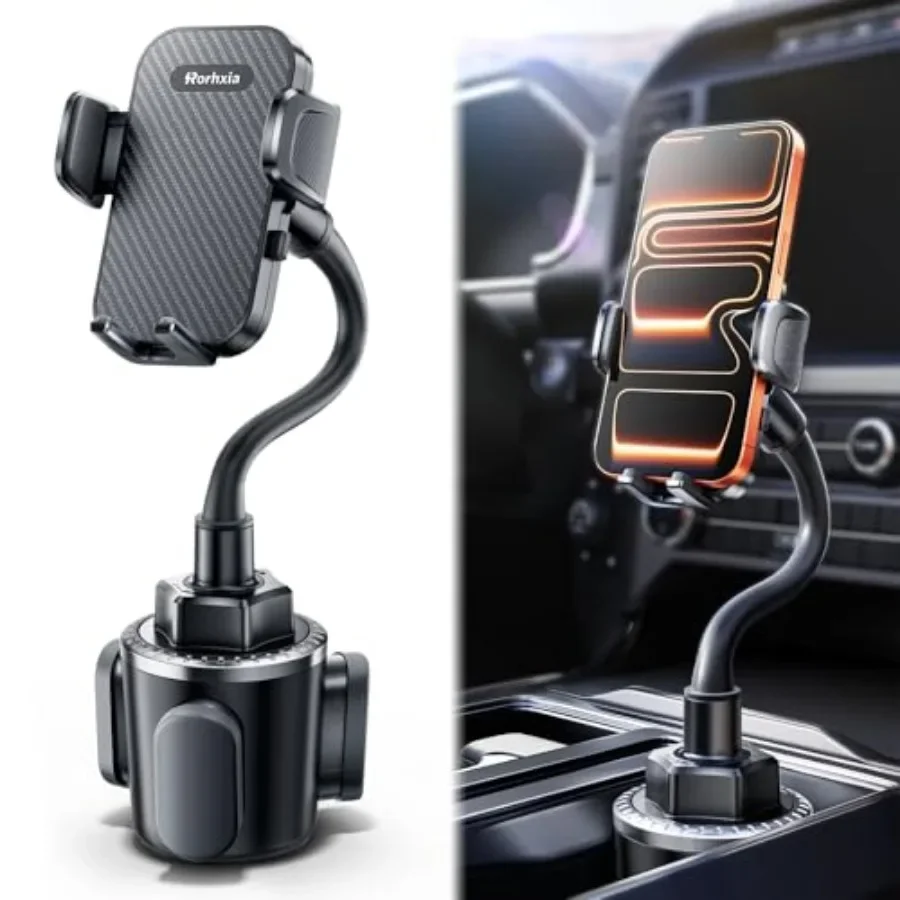 

3 inch Cup Holder Phone Holder, [Enjoy Convenience, Flexibility, Stability] Gooseneck Cup Phone Mount, Fit for All Phones, iPho