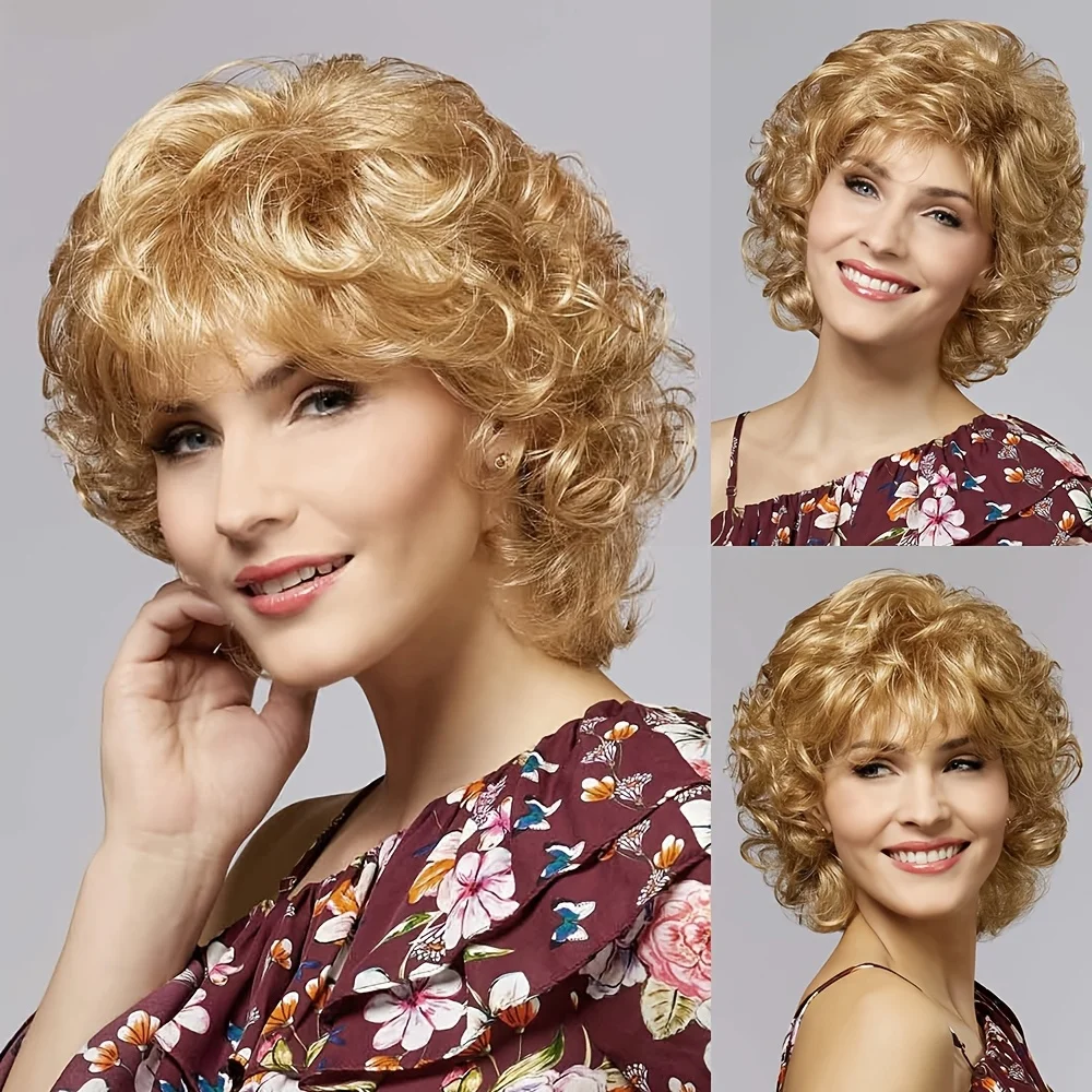 Silver Gray Short Pixie Synthetic Wig Women Natural Layered Hair Heat Resistant Wig Daily Halloween Christmas Party Costume Wigs