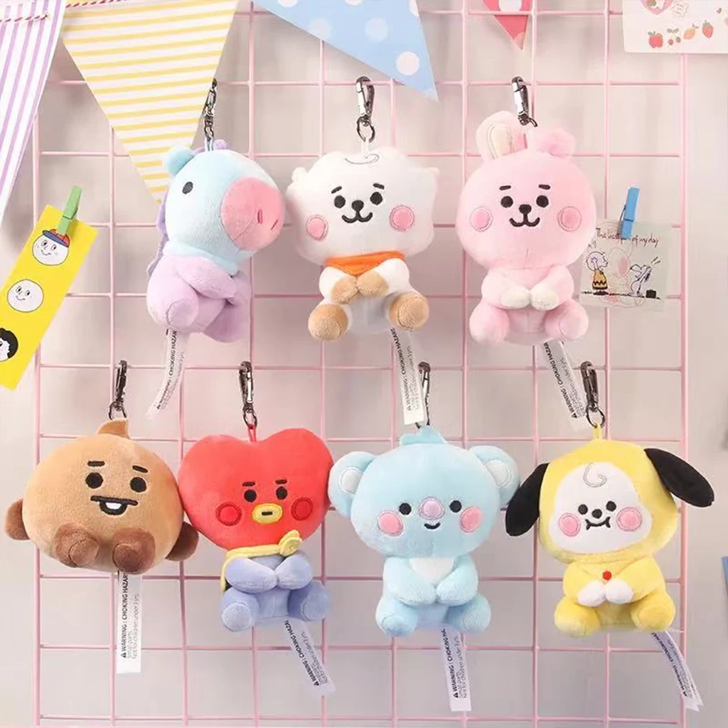 Jouets en peluche Kawaii, Mini porte-clés, pendentif Anime, ornement pour enfants de 12 à 22cm, périphériques Bt, animaux en peluche doux, poupée cadeau
