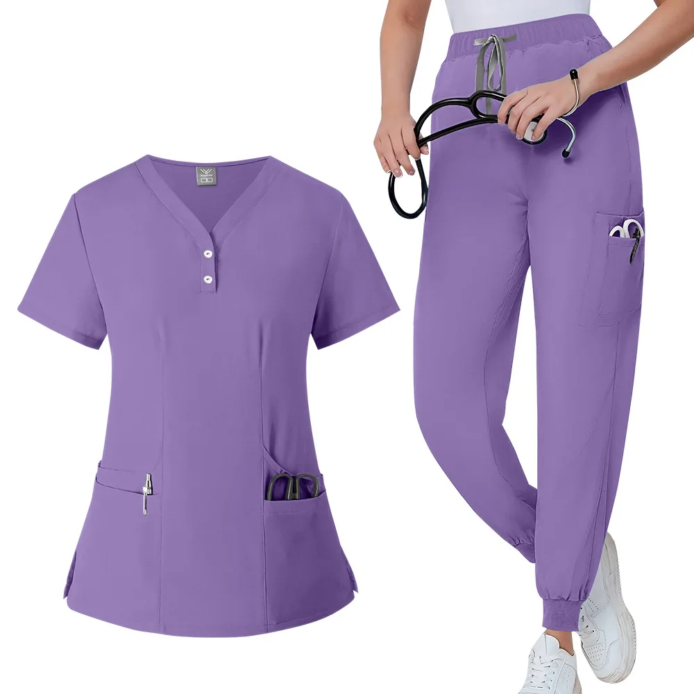

Summer Thin Elastic Quick-drying Hand Washing Clothes Doctor's Surgical Clothes Brush Hand Clothes Women's Medical Scrubs Set