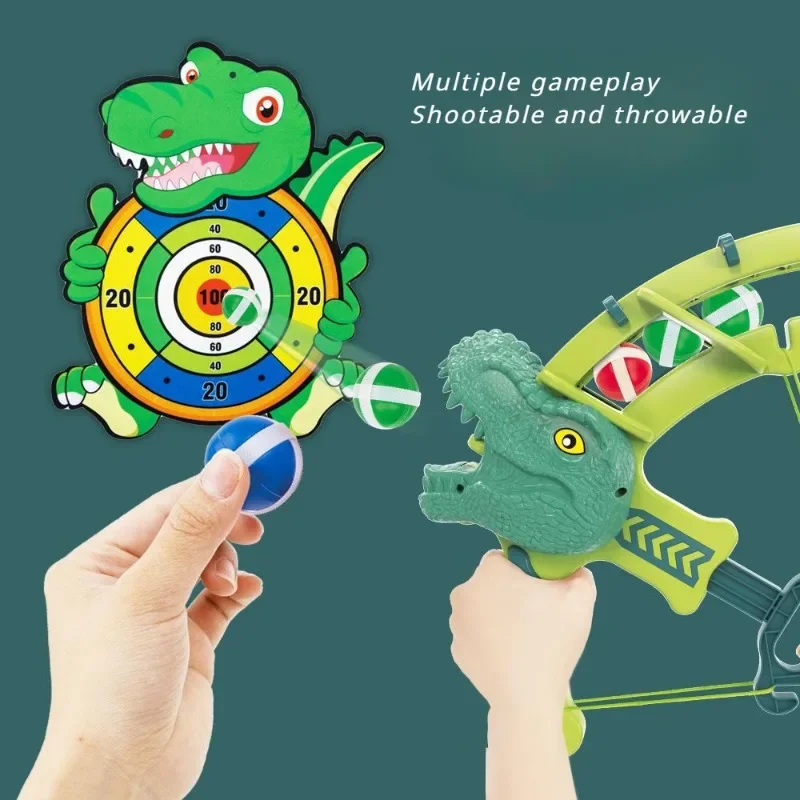 Toy Gun Dinosaur Bow and Arrow Children's Manual Shooting Toy Indoor and Outdoor Parent-child Interaction Boys and Girls' Toys