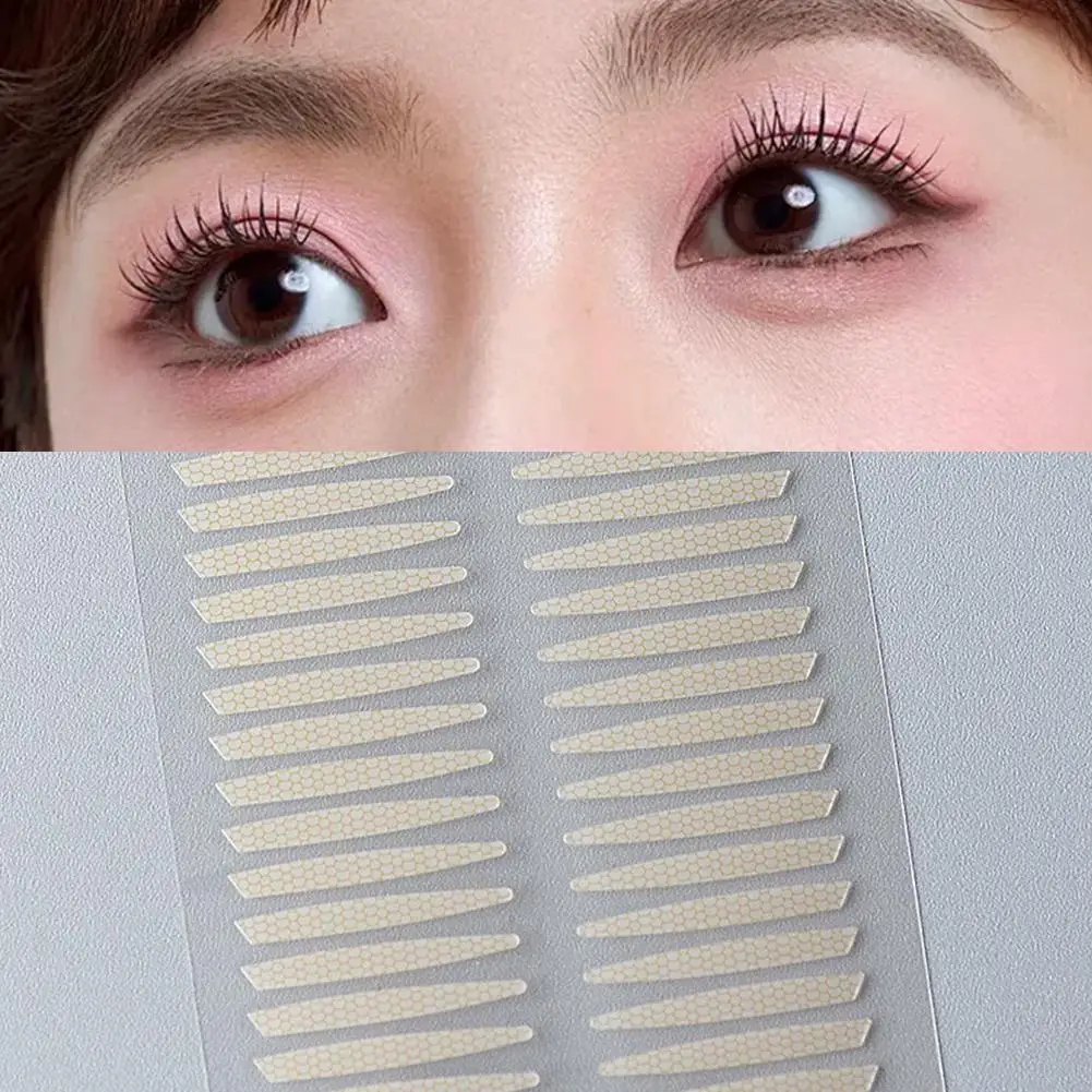 1 pièce/40 feuilles Autocollants en maille invisible, ruban adhésif pour paupières doubles, lifting des paupières, imperméable, auto-adhésif, dentelle en fibre, autocollant de maquillage pour les yeux