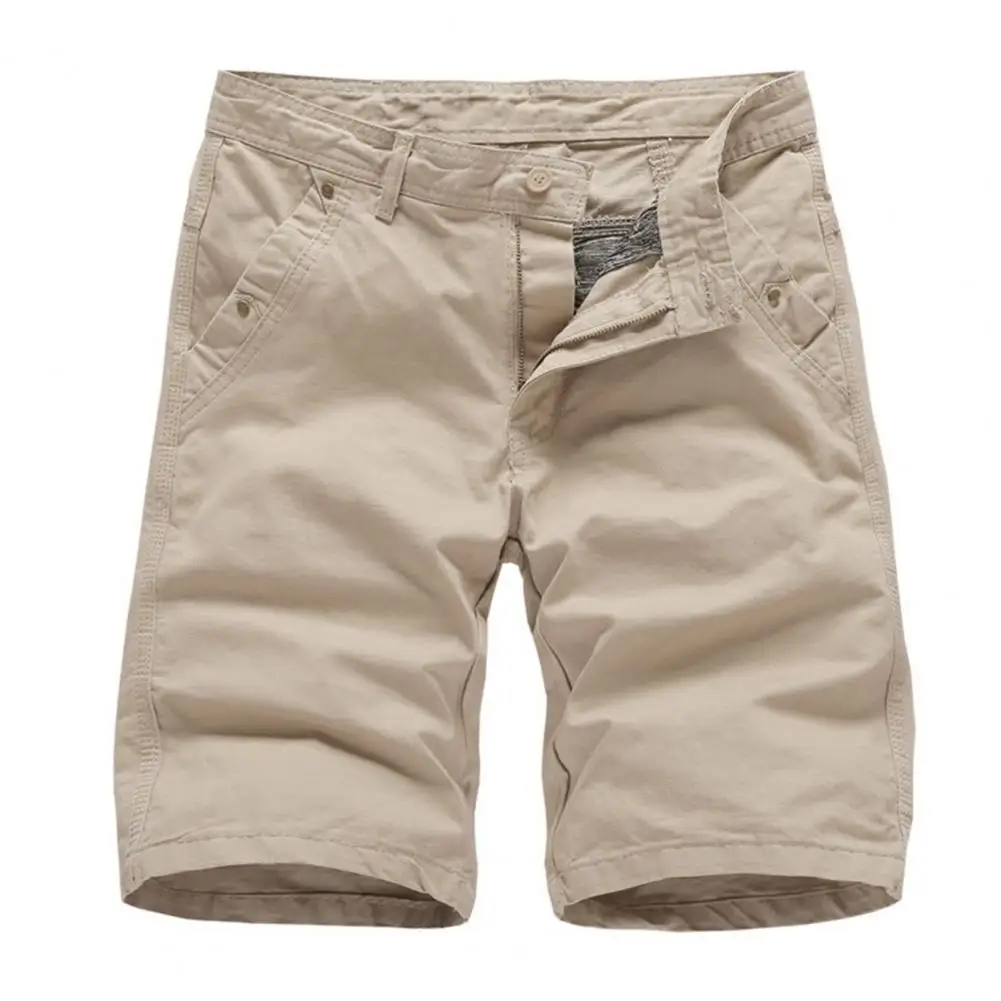 Shorts Stijlvolle Effen Kleur Dubbele Zakken Cargoshorts Sneldrogende Zomershorts