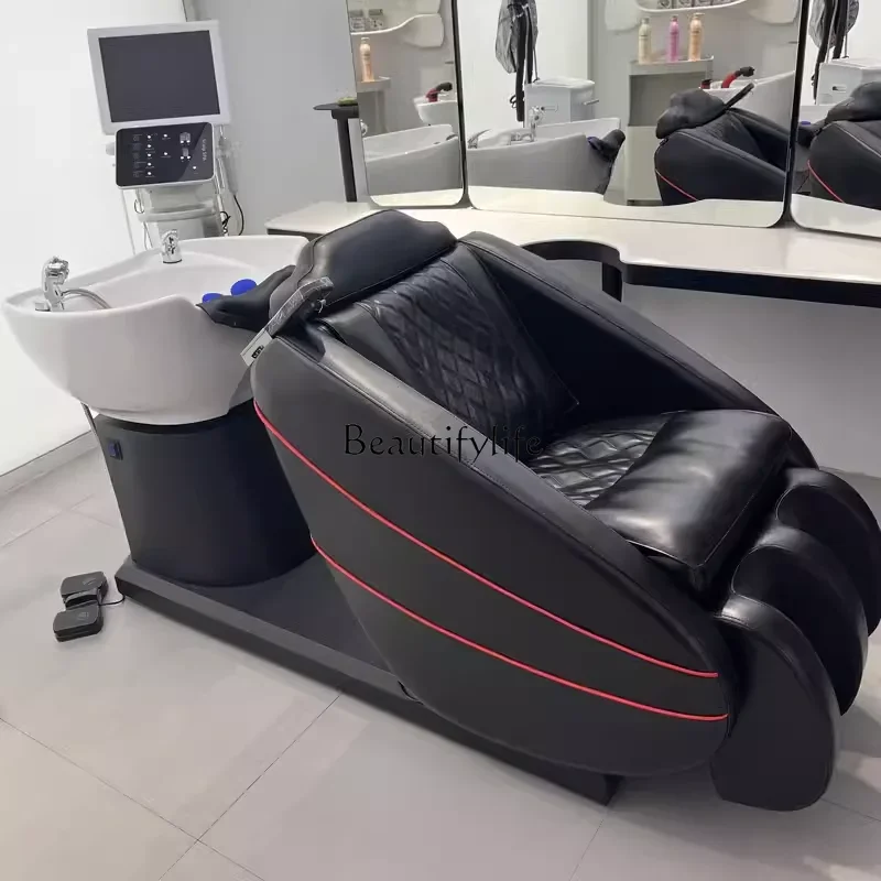 06Hair Salon, Basin-Seat, Shampoo Chair-Seat, Multi-Functional, Rotating, Electric, Reclining, Health Bed Chair
