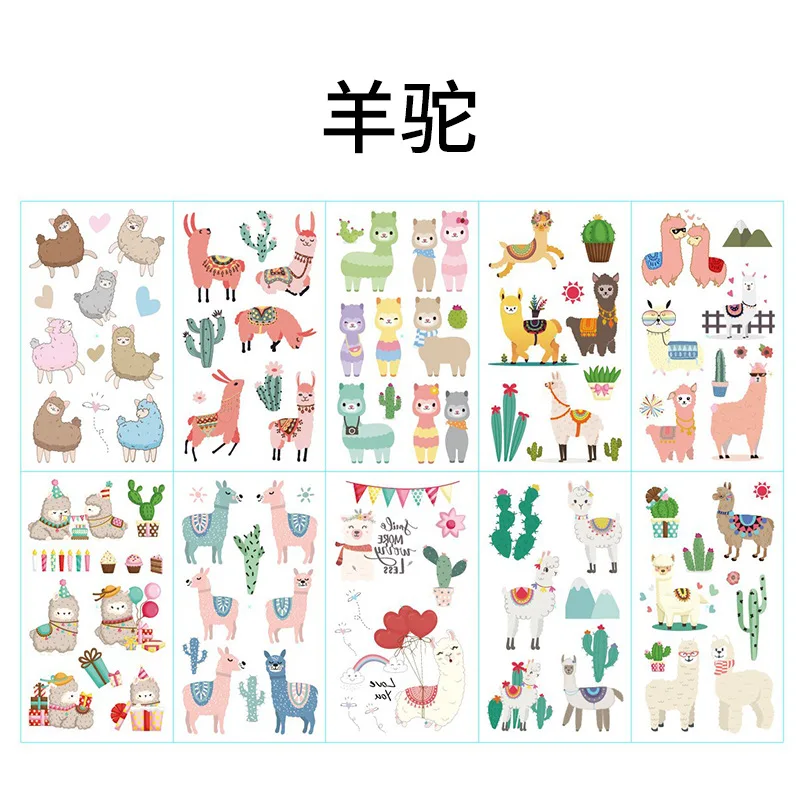 10 stücke kinder Tattoo Aufkleber Kinder Spielzeug Kreative Meerjungfrau Cartoon Nette Temporäre Aufkleber Gesicht Wasserdichte Tattoo Aufkleber-2