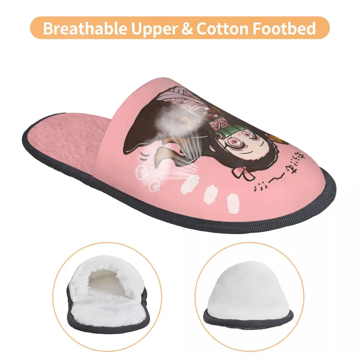 الشتاء شبشب منزل شيطان القاتل أنيمي ميرش المنزلية نِعال من الفراء الشرائح غرفة نوم كامادو Nezuko الشيطان شفرة مريحة الشرائح