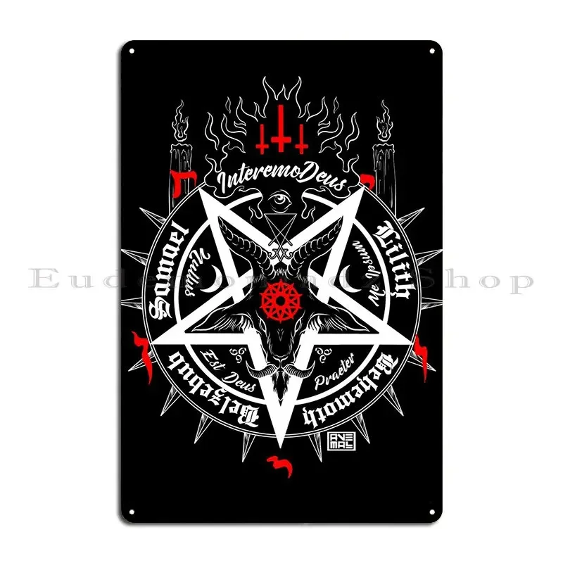 Satanic Summoning Sigil Metal Sign Poster Pub Vintage Party Club Printing Designing Tin Sign Poster