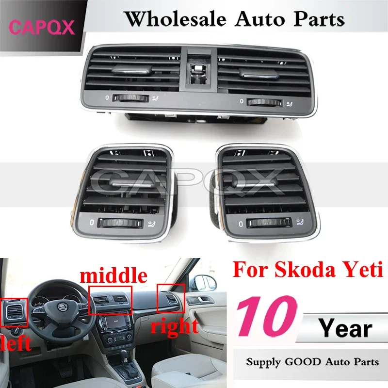

CAPQX 1pc Air Conditioner Vent For Skoda Yeti A/C Grille Outlet Dashboard Air Conditioner Outlet