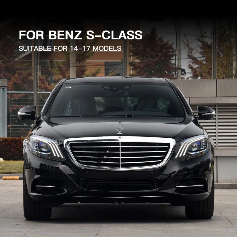 

Headlight for Mercedes Benz S-Class W222 2014 2015 2016 2017 headlight assembly old to new LED guided daytime running light lens