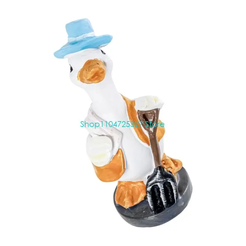D8KF Weather Resistant Playful Resin Duck Statue Animal Sculpture For Outdoor Decoration In Yard & Theme Park Low Maintenance