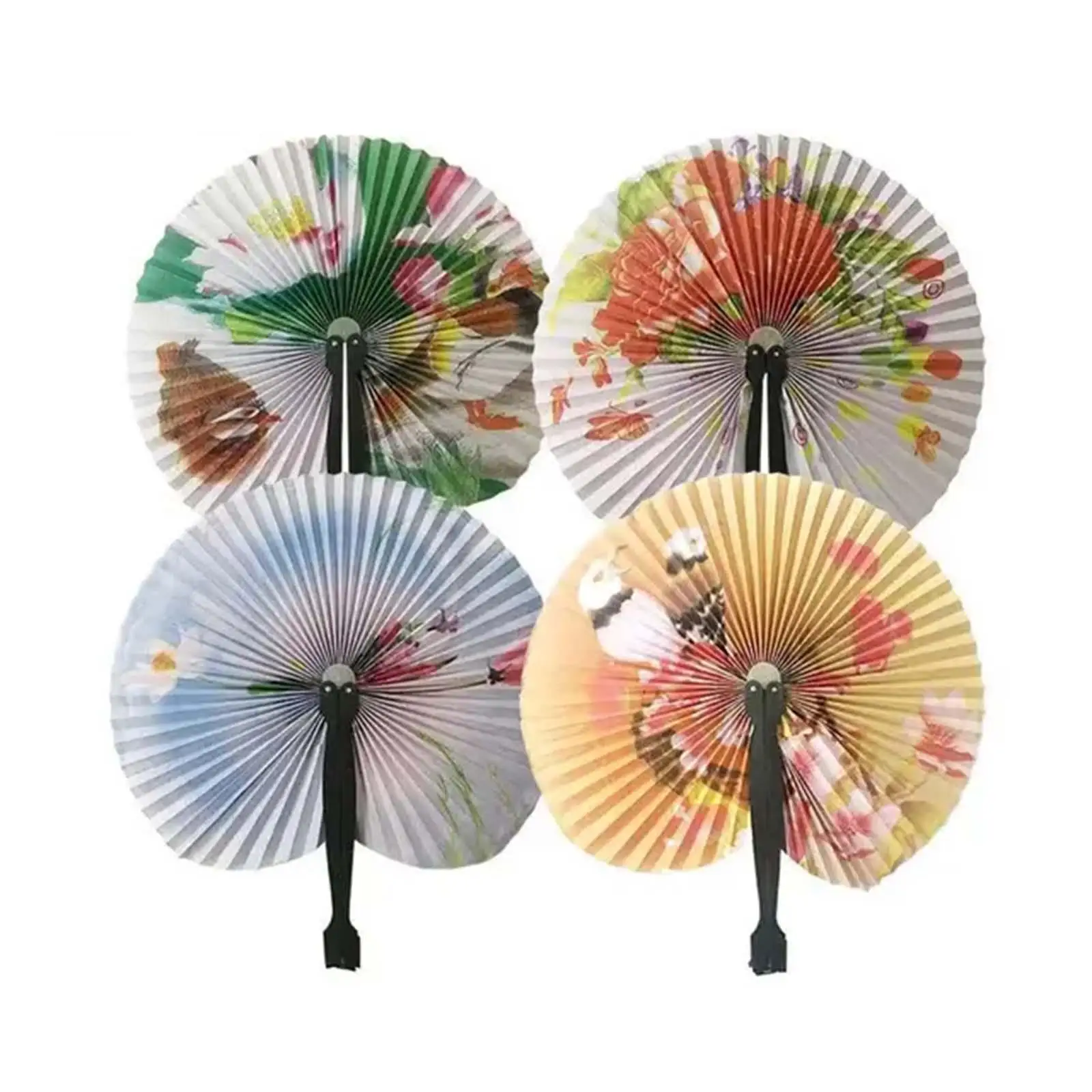 3xTravel Folding Hand Fans Chic Women for Dancing Props Masquerade Theater
