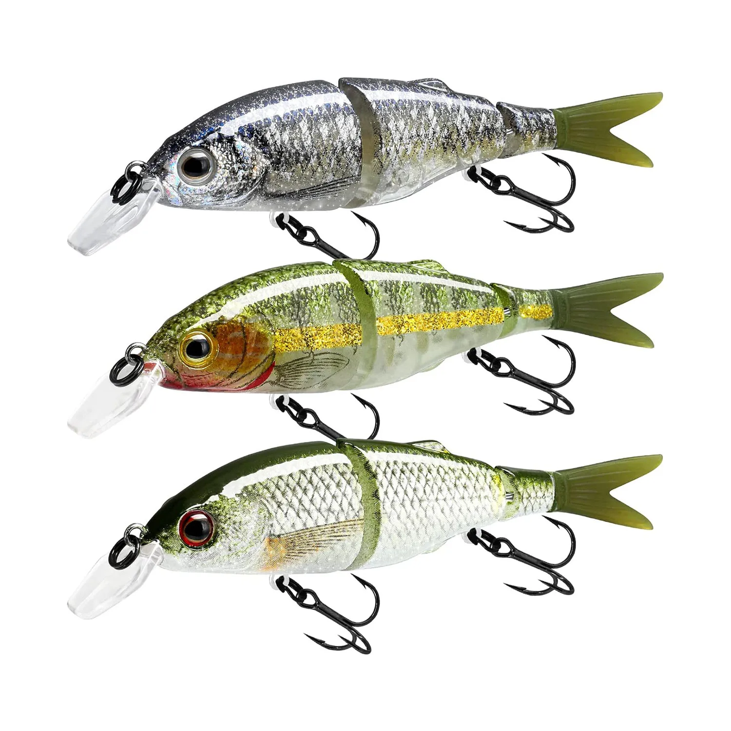 

Jointed Bait 9cm 8.2g 3Pcs Swimbait Fishing Lures Hard Body Floating Bass Pike Fishing Bait Tackle Drt Klash Swimbait