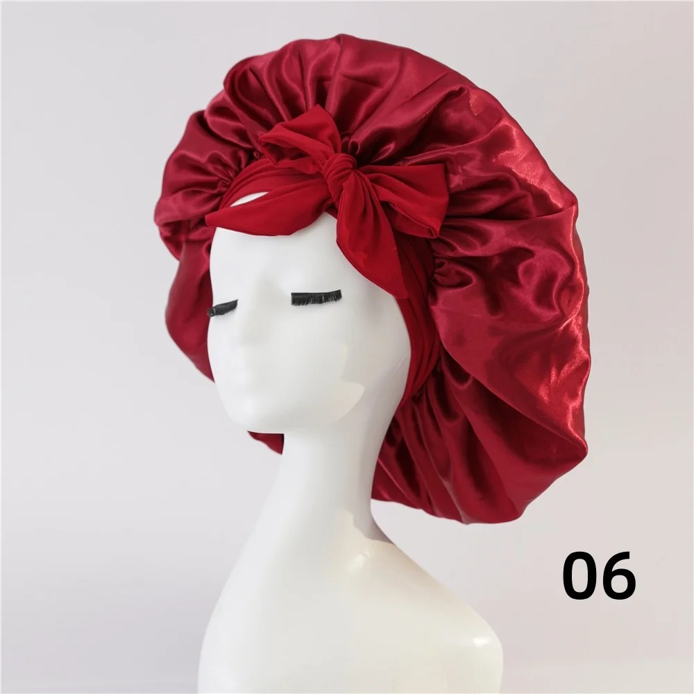 Soft Silky Satin Sleep Cap para mulheres, Hair Spa Cap, Premium Fabric Wig Caps, Cap de sono confortável