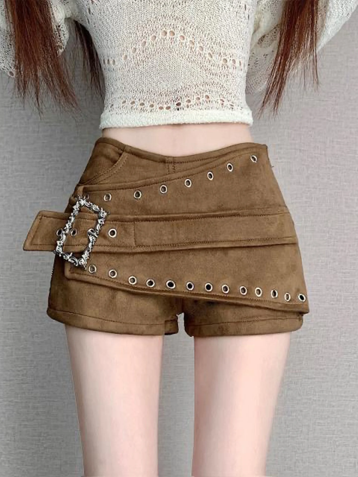 American Pure Desire Spicy Girl Heavy Design Deer Skin Velvet Short Pants Women's Fashionable Slimming Versatile Hot Shorts