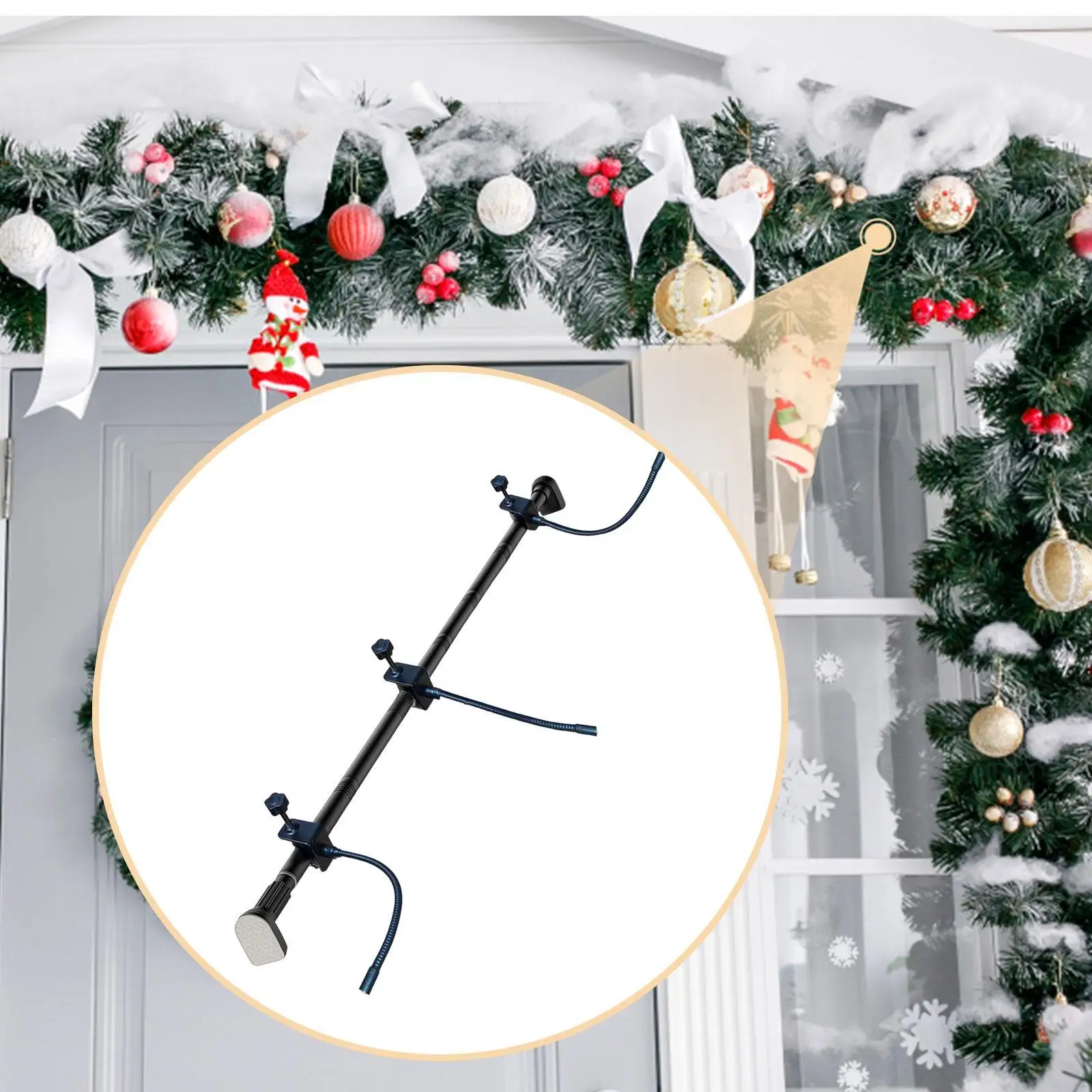 Flexible Garland Hanger for Front Door Heavy Duty Wreath Holder for Balcony Waterproof Garland Decor