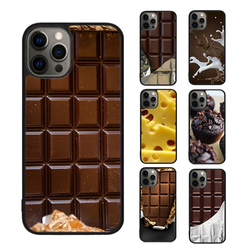 Choco Toast Foodie Chocolate Phone Case For iPhone SE2020 15 16 14 13 Pro Max Coque 12 11 Pro Max 8 PLUS 7 mini fundas cover