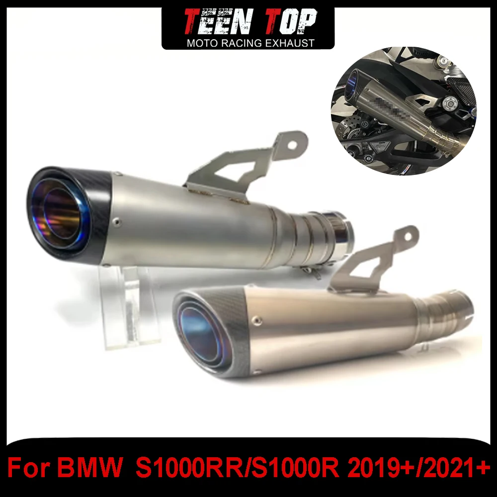 

Steel/Titanium Exhaust Slip on For BMW S1000RR S1000R Exhaust Middle Link Pipe Muffler 2019 2020 2021 2022 Carbon Endcap