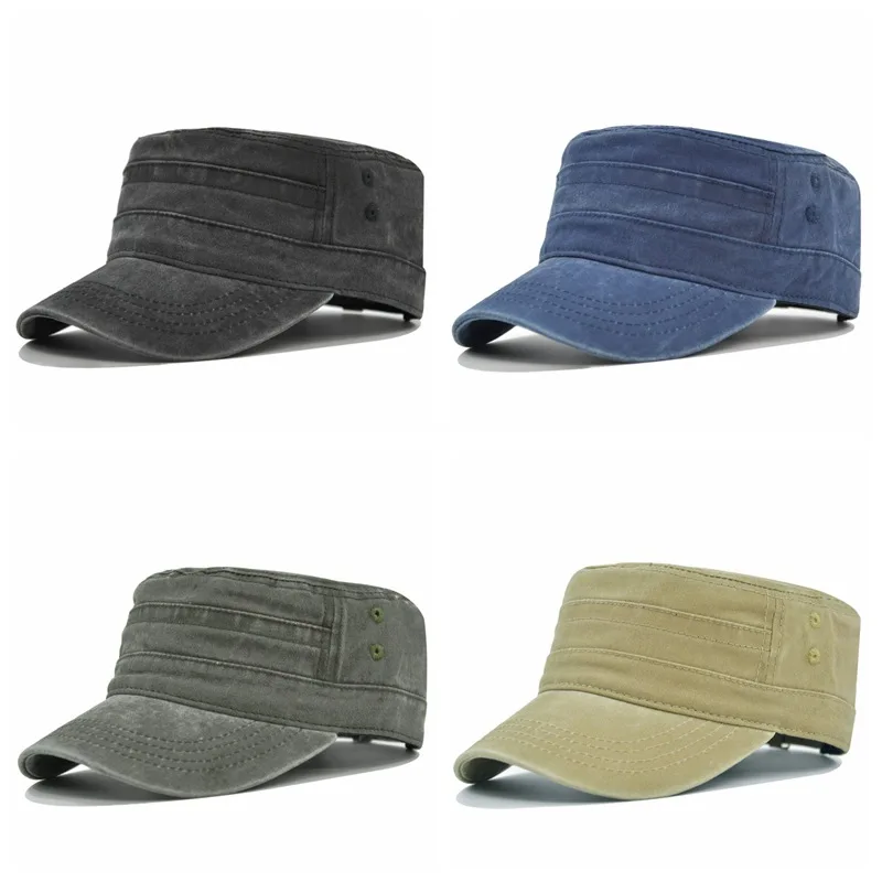 Spring And Autumn Hat Men's Retro Versatile Denim Baseball Cap Fashion Sports Outdoor Flat Top Solid Color Women's Casual Cap