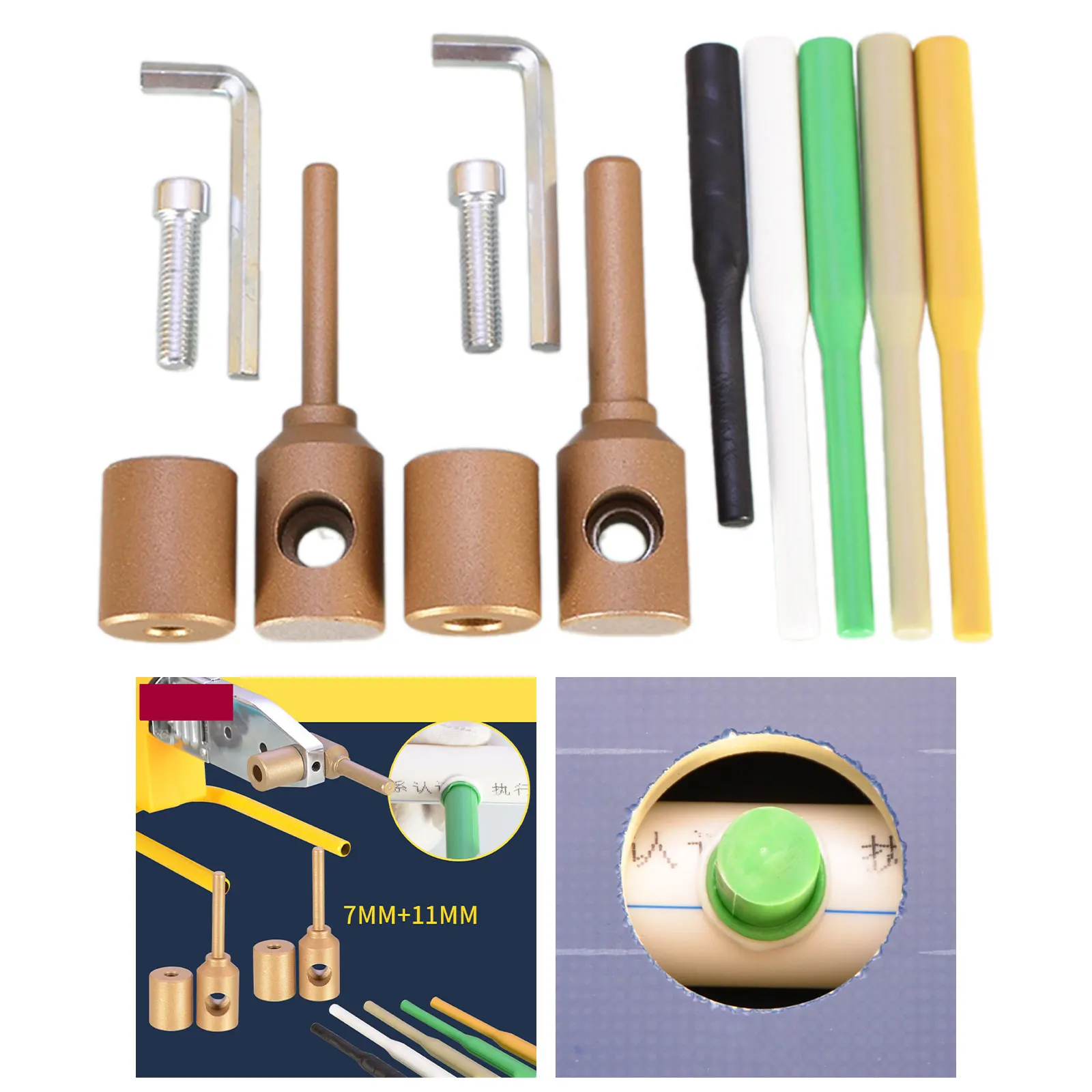 Imagem -03 - Ppr Hole Leak Repair Kit Water Pipe Welder Tool Peças Sobressalentes para Equipamentos Reparador Die Heads Repair Rods para Home Plumbing Repair