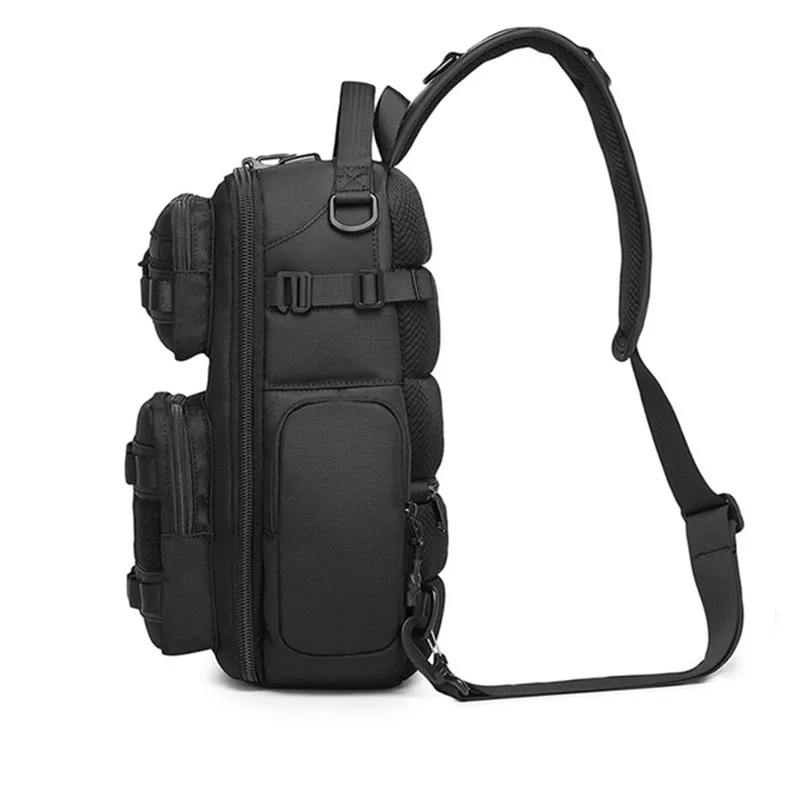 OZUKO Large Capacity Men Chest Bag Waterproof Outdoor Sports Tactical Male Shoulder Bag High Quality Crossbody Sling Bags