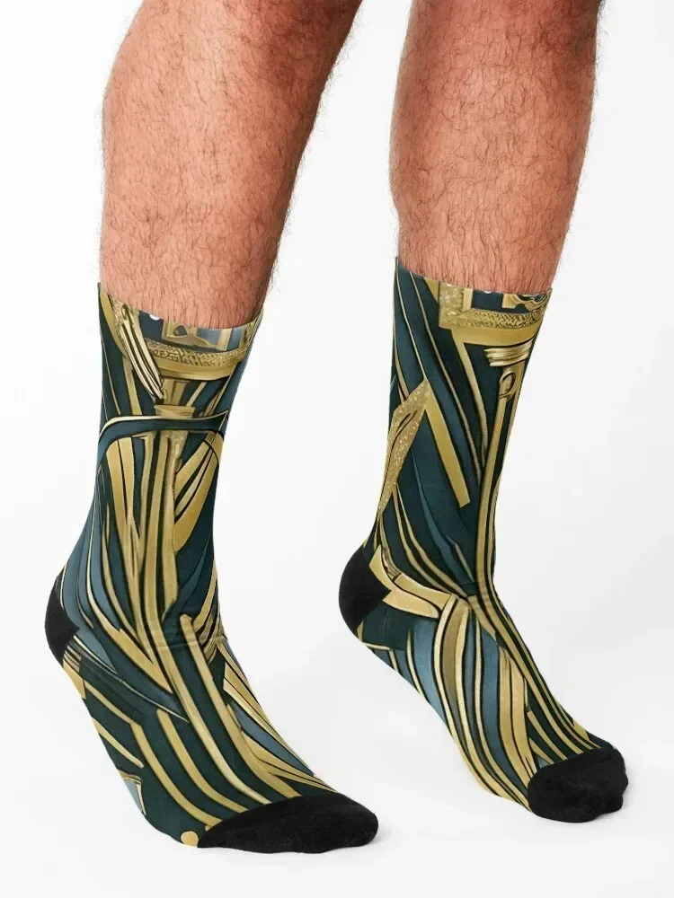 Timeless Art Deco Patterns: Gatsby Inspired Design Elements Socks Non-slip tennis Men's Socks Women's