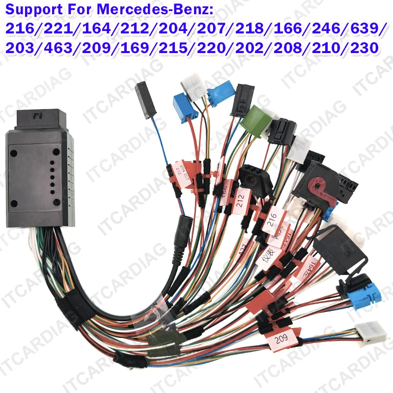 ELV Lock Test Platform Cable 12V Power For Mercedes-Benz Multifunctional All Key Lost Support VVDI Large Panel Wiring Harness