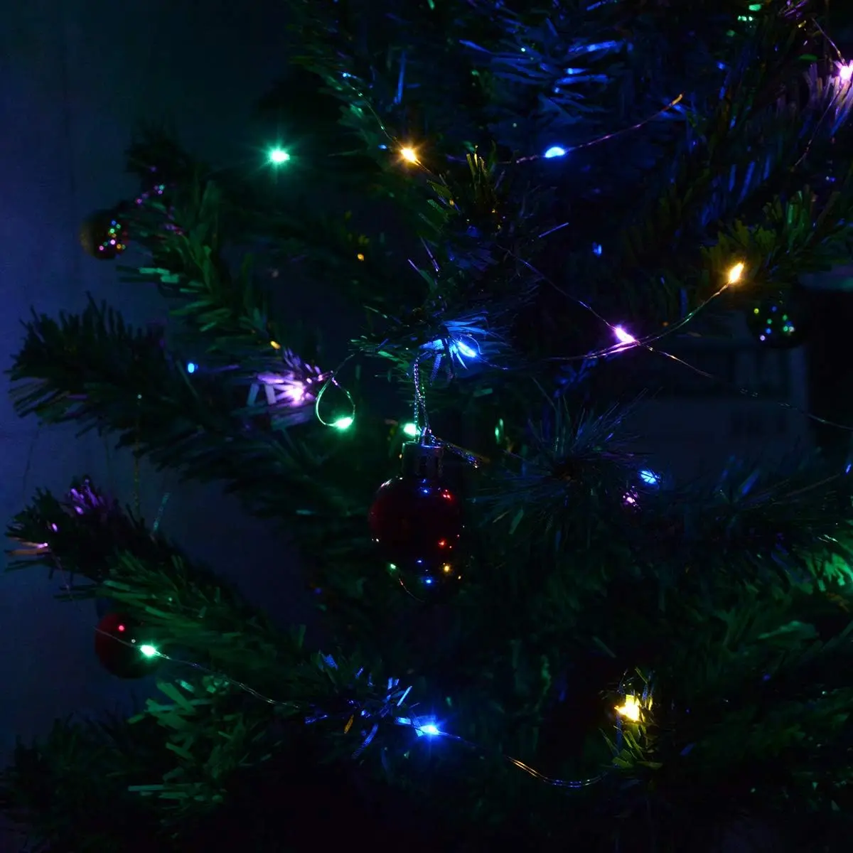 Multicolorido Natal Fairy Lights, pilhas, mini luzes LED corda para quarto e festa, 50 LEDs, 4 Packs