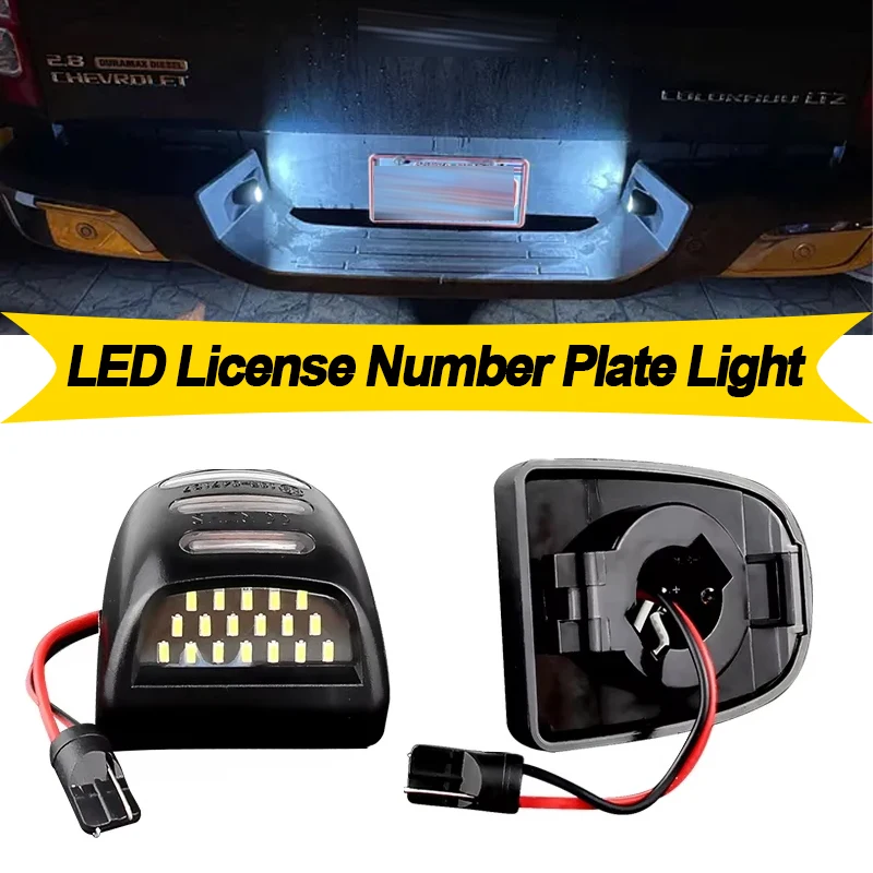 

2 шт. светодиодный светильник номерного знака для Chevrolet Silverado 1500 2500 3500 Avalanche GMC Sierra Suburban Tahoe Cadillac Escalade 6000K