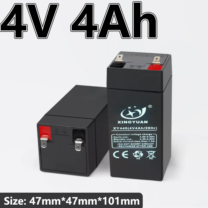 4V 4.0Ah Replacement Rechargeable Lead Acid Battery For:Electronic Scale Desktop. Emergency Light. Children's Toy