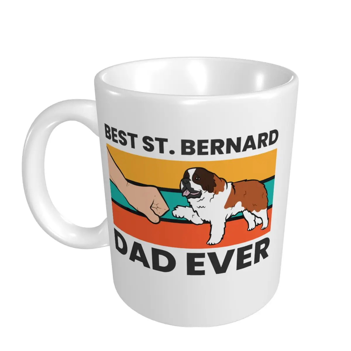 Mark Cup Mug Best St. Saint Bernard Dog DAD EVER Coffee Mugs Tea Milk Water Cup Travel Mugs For Office Home