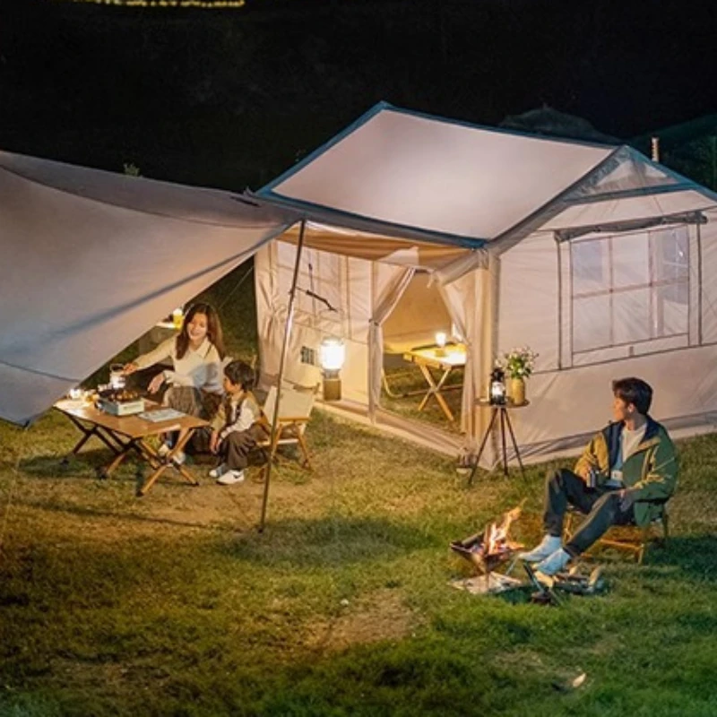Inflatable Outdoor Tent Thickened Rainproof Portable Tent Camping Naturehike Beach Family Travel Shelter Oxford Cloth Tents