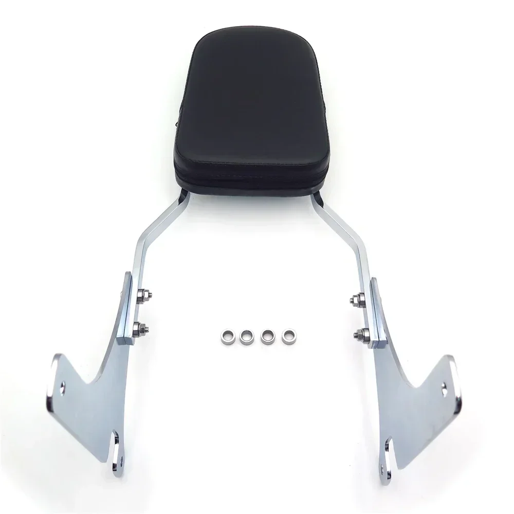 Motorcycle Parts Flame Backrest Sissy Bar Leather Pad for Kawasaki 1996-2005 Vulcan 800 Classic CHROMED