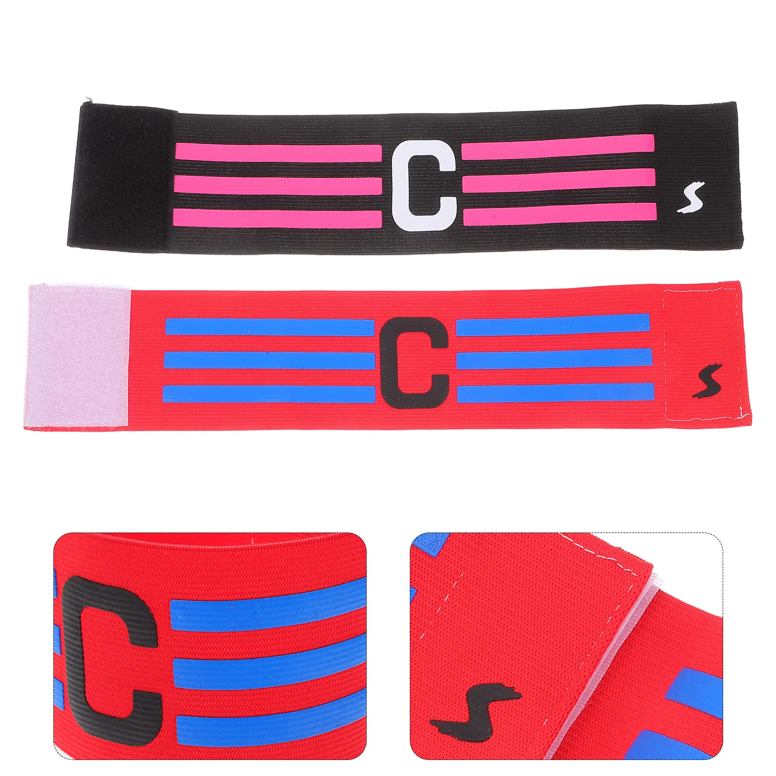 

Football Armband Durable Nylon Colorful Soccer Team Football Armbands Sports Arm Band For Men Women Black Red