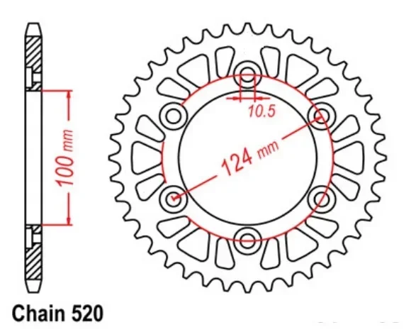 520 Motorcycle Rear Sprocket for Ducati 600 750 900 695 800 696 400 620 Monster 620 Multistrada Sport 907 Paso Sports 900 MH900