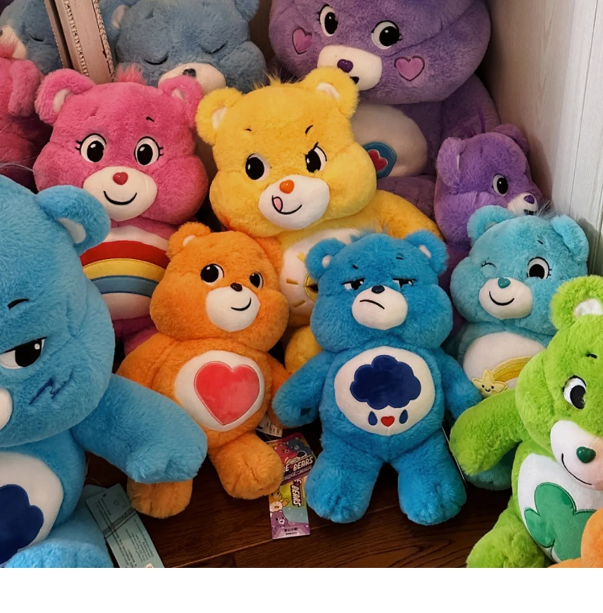 Miniso Rainbow Bear Plush Toys Lovely Cartoon Care Bears Plush Toy Teddy Bear Stuffed Dolls Homdecor Sleeping Plush Pillows Gift