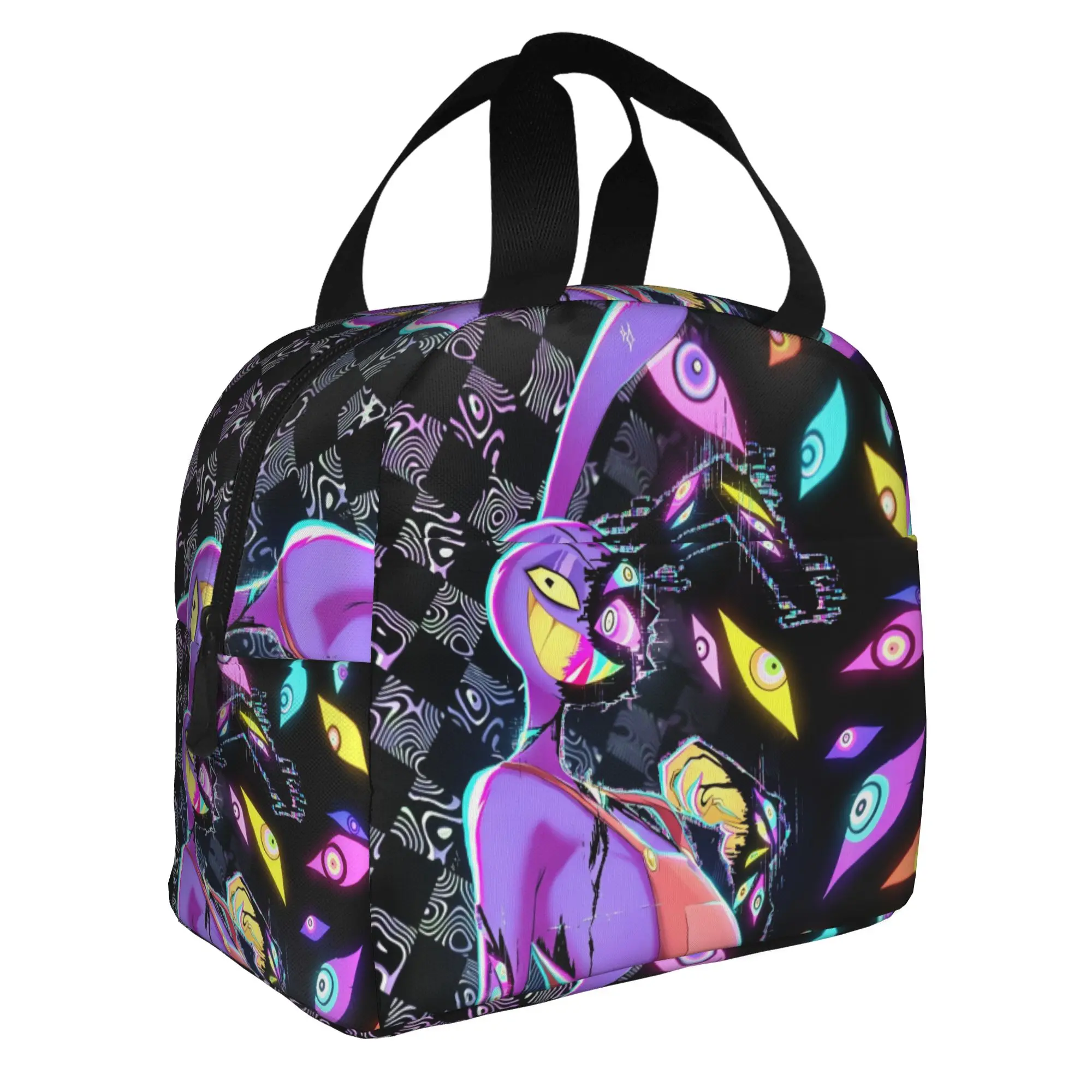 Jax D-Digitals Circus Insulated Lunch Bag for Women Waterproof Cartoon Clown Cooler Thermal Lunch Tote Beach Camping Travel